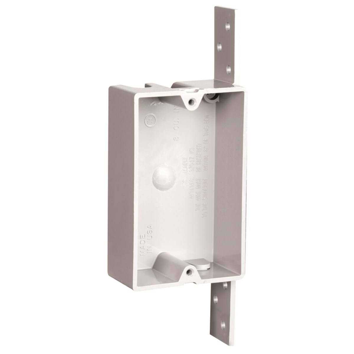 Pass & Seymour Slater New Work 1 Gang 8 Cu. In. Shallow Side Bracket Plastic Switch and Outlet Box P108N - Cheap Fitting
