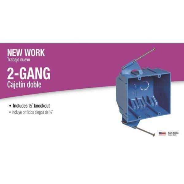Carlon B232A-UPC Outlet Box 2 -Gang PVC - Cheap Fitting