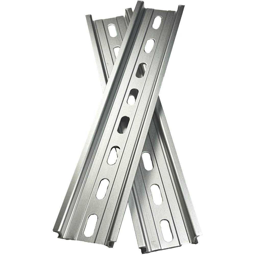 International Connector ICI T&G 2 Pieces DIN Rail Slotted Aluminum RoHS 8 Inches Long 35mm Wide 7.5mm High - Cheap Fitting