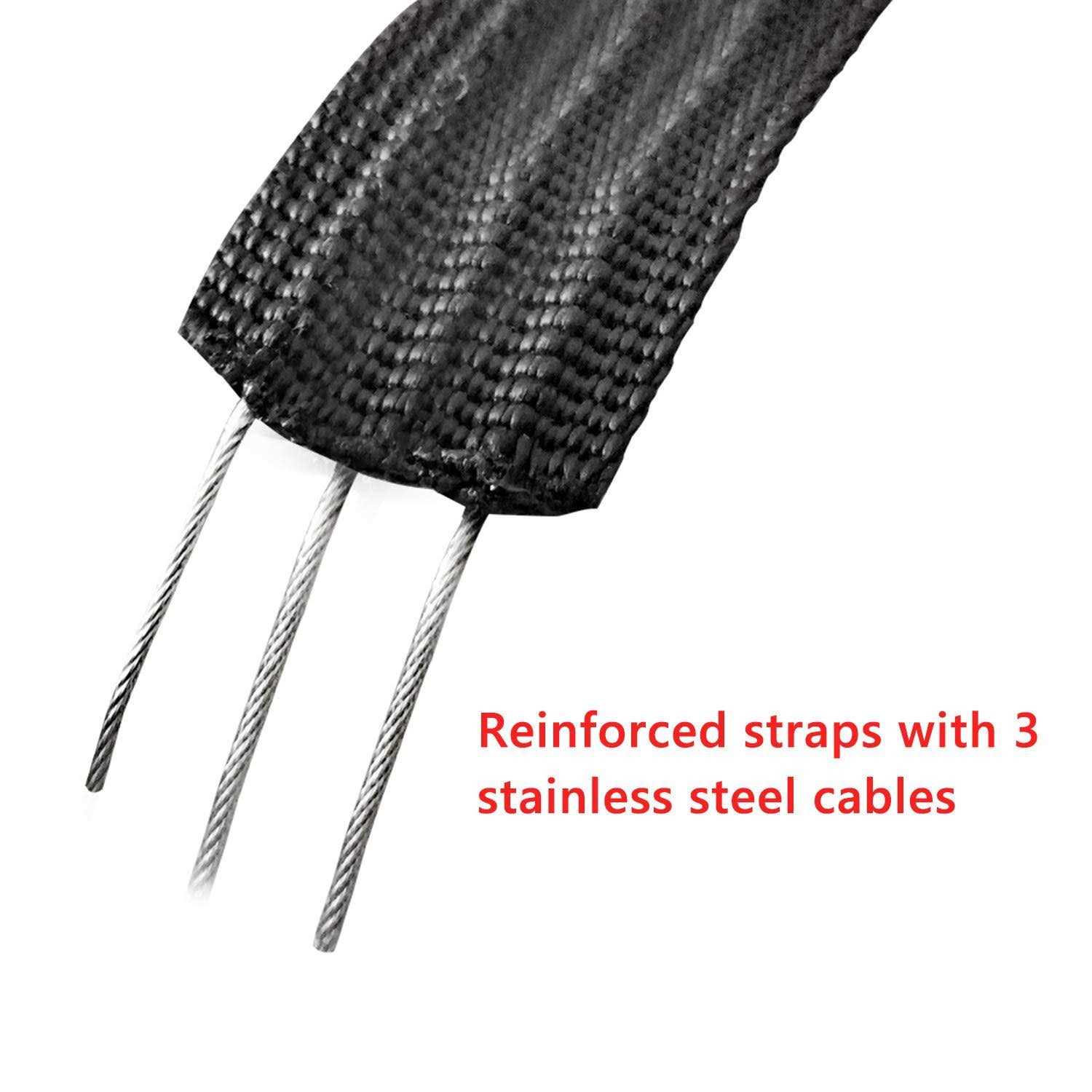 DORSAL Surf Locking Theft Resistant Reinforced Steel Roof Rack Tie Down Straps - Cheap Fitting