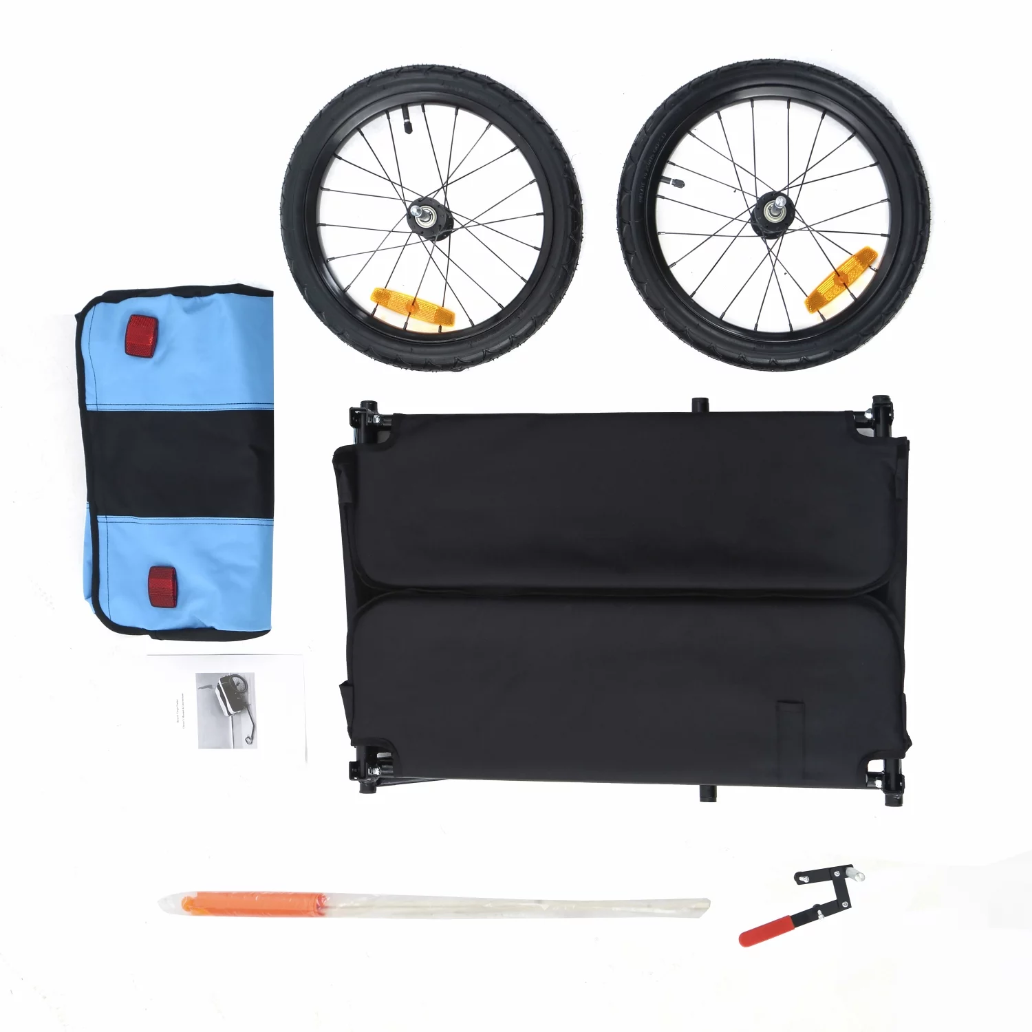 IM Lashes Bike Cargo Trailer, Bike Luggage Wagon Trailer with Removable Water Resistant Cover, Folding Frame Quick Release 16 Wheels - Cheap Fitting