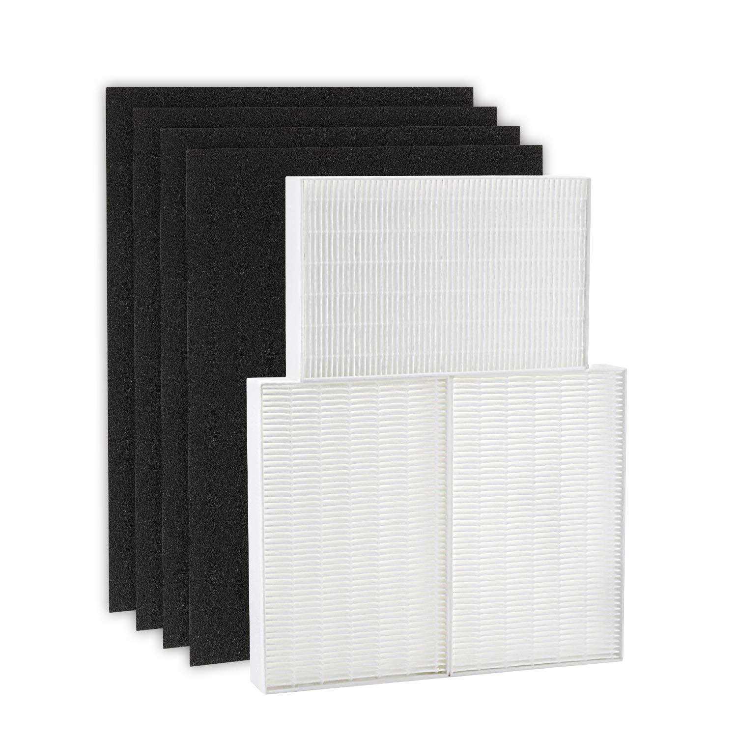 isinlive True HEPA Filter R HRF-R3 Compatible with Honeywell Air Purifier HPA300 3 Pack with 4 Pack Precut Activated Carbon Pre-Filters Replacement - Cheap Fitting