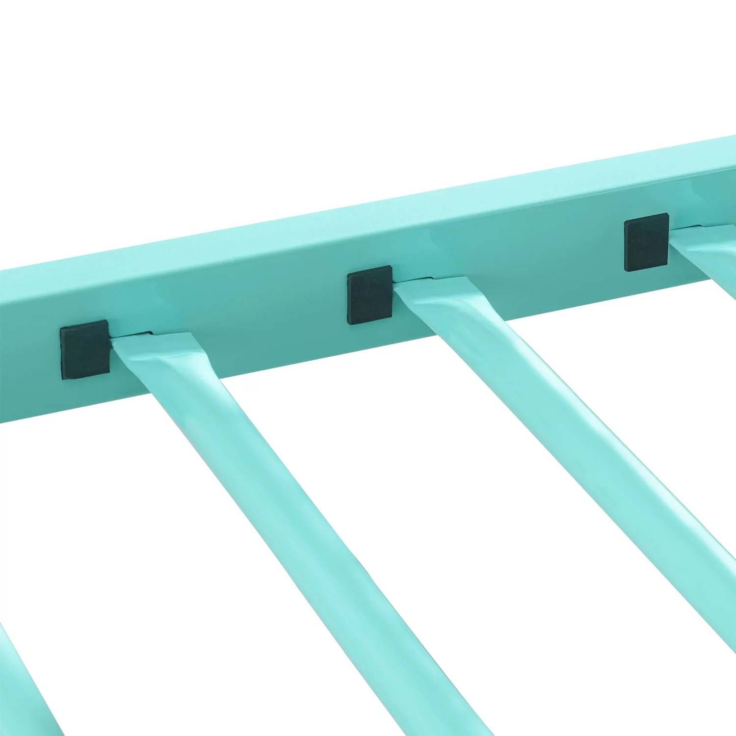 Amolife Twin Over Full Metal Bunk Bed with Removable Stairs, Fullength Guardrail, Black - Cheap Fitting