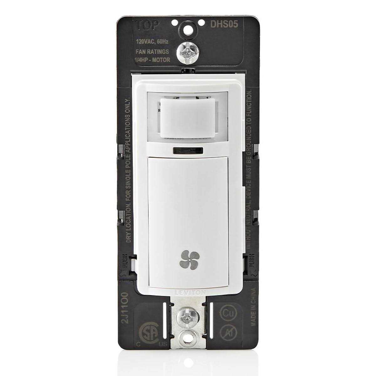 Leviton Decora In-Wall Humidity Sensor and Fan Control Switch DHS05-1LW - Cheap Fitting
