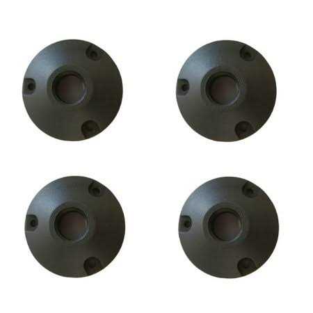 Best Pro Lighting 6 Pack Heavy Duty Cast Aluminum Round Base Mounting Bracket in Black - Cheap Fitting