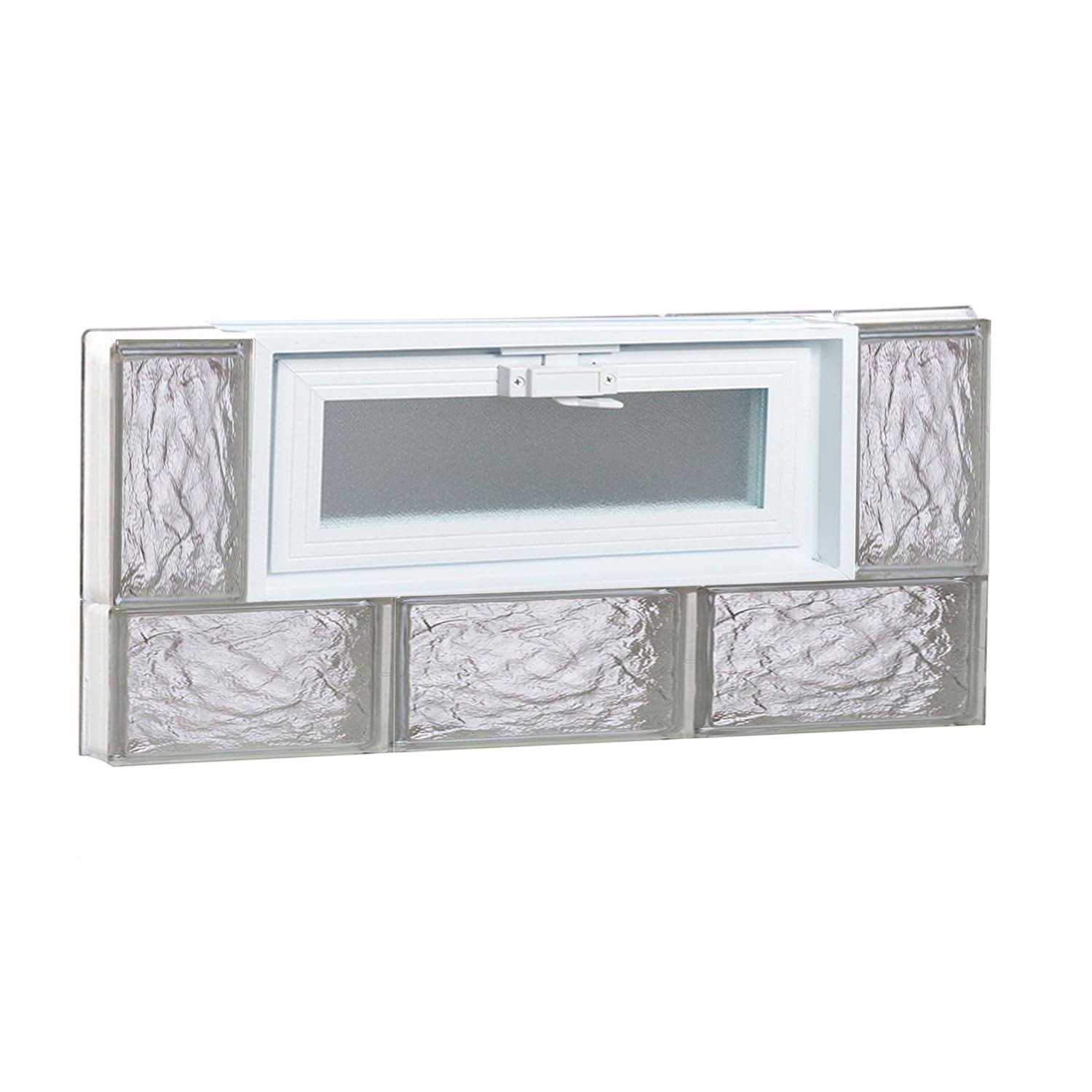REDI2SET Ice Pattern Frameless Replacement Glass Block Window - Cheap Fitting