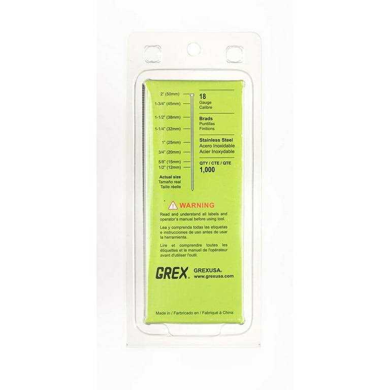Grex 18-Gauge 304 Stainless Brad Nails - Cheap Fitting