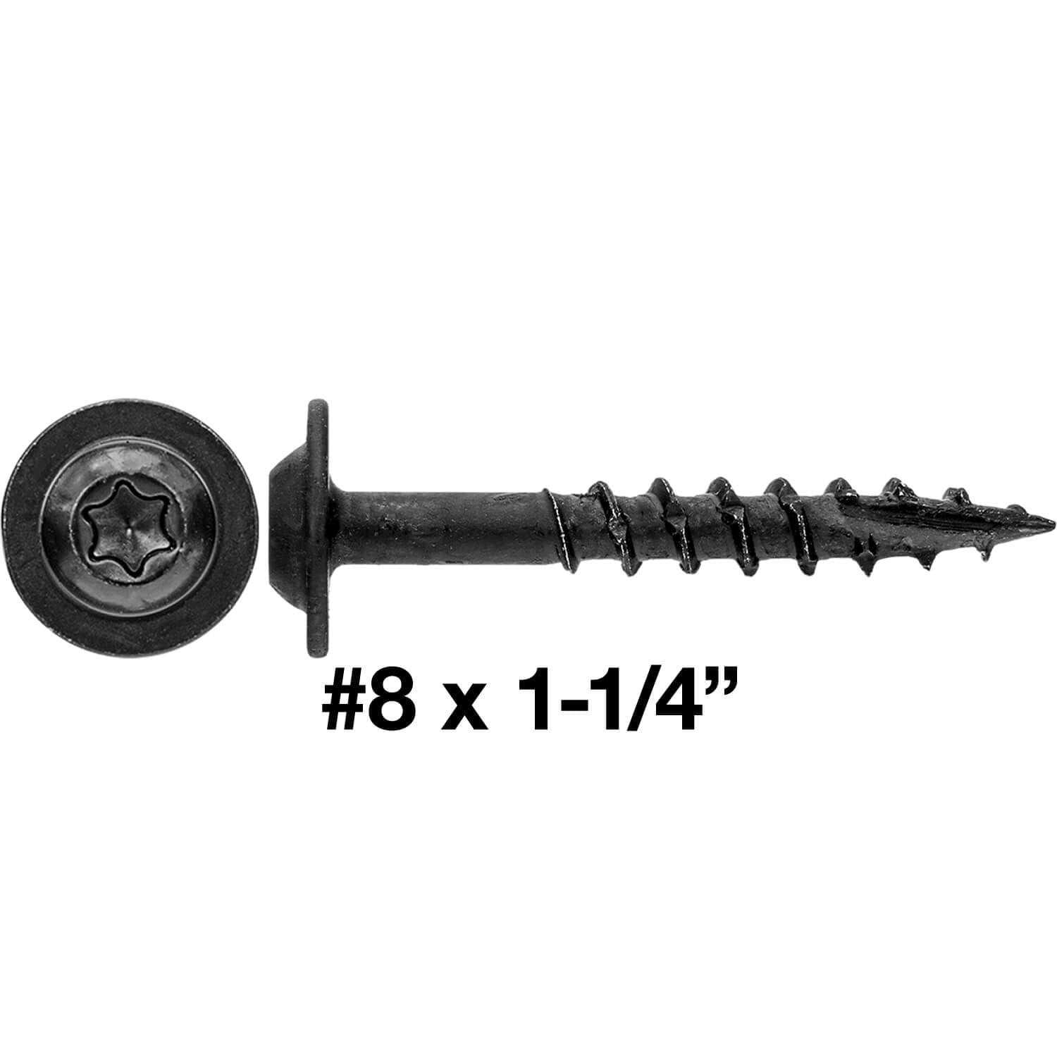 Jake Sales #8 x Round Washer Head Truss Head Screw. Torx/Star Drive Head Wood Screws. Multipurpose Cabinet, Furniture, Siding and Trim and General - Cheap Fitting