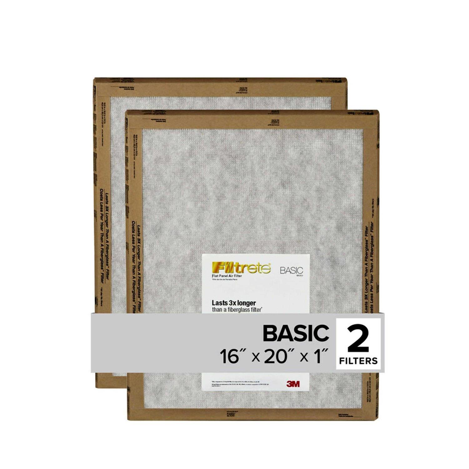 Filtrete 16×20 x 1 in. Flat Panel Air Filter - Cheap Fitting