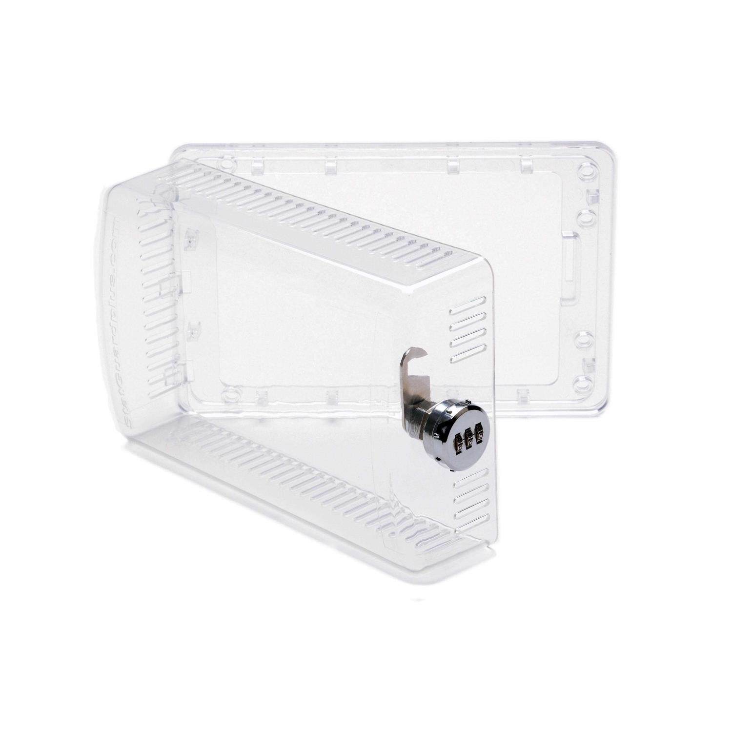 StatGuardPlus Universal Thermostat Guard Clear with Changeable Code Combination Lock - Cheap Fitting