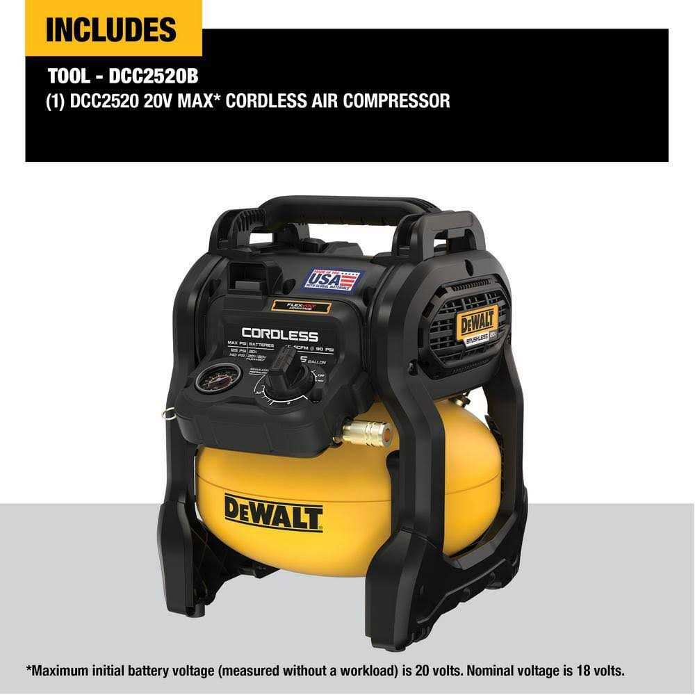 DeWalt 20V MAX 2.5 Gal. Brushless Cordless Air Compressor DCC2520B - Cheap Fitting