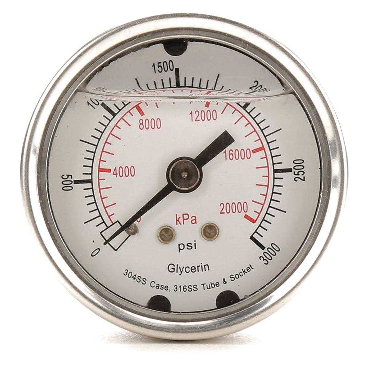 ZORO SELECT Pressure Gauge Liquid Filled 4CFP9 - Cheap Fitting