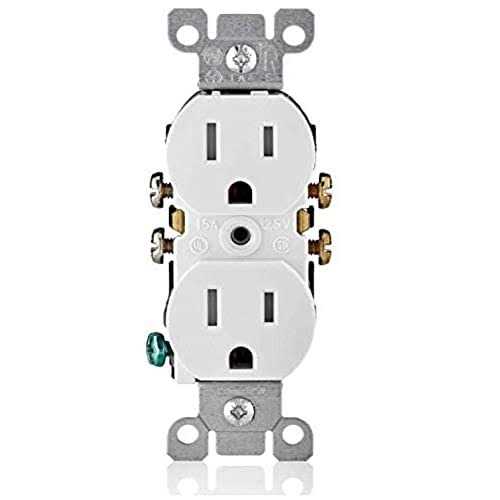 Leviton T5320-WMP Duplex Tamper Resistant Receptacle - Cheap Fitting