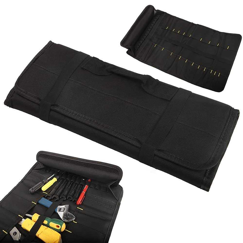 1/2 Pcs 22 pocket Tool Bag Canvas Wrench Roll Up Pouch/Screwdriver Pliers Roller Compartments Organizers/Small Socket Bags/Tool Roll Organizer - Cheap Fitting