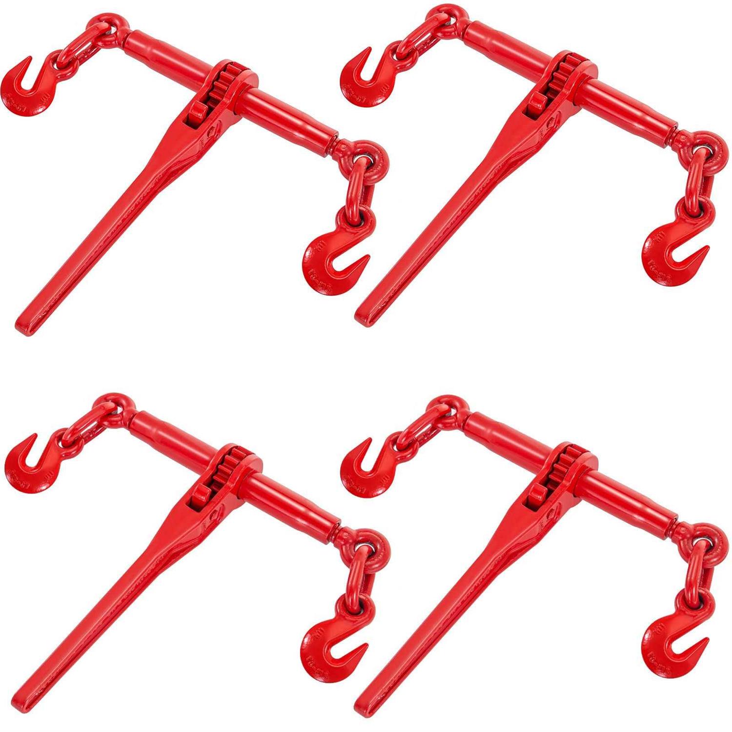 VEVOR Chain Binder Ratchet Load Binder 3/8in-1/2in 9215lbs for Tie Down 4pack SZGL4P3812JL00001V0 - Cheap Fitting