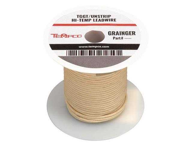 Tempco High Temp Lead Wire 12AWG 100ft Natural MPN:LDWR-1023 - Cheap Fitting