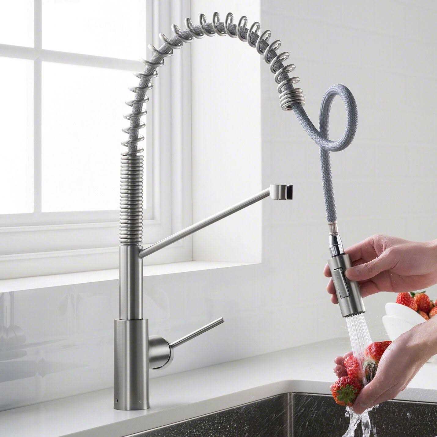 Kraus Oletto Commercial Pull-Down Single Handle Kitchen Faucet KPF-2631CH - Cheap Fitting