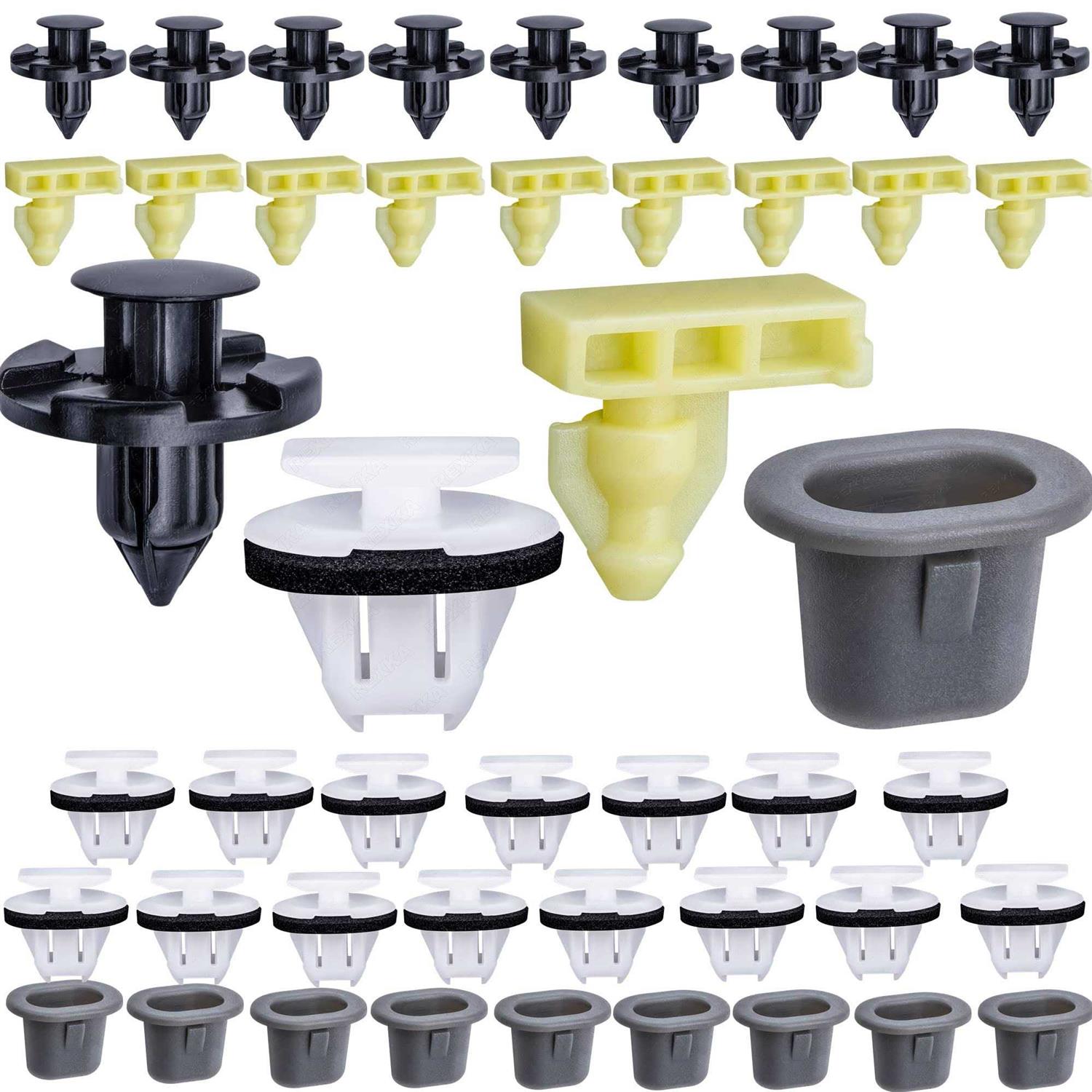 Rexka 45pcs Wheel Well Opening Moulding Clips Fender Flare Retainer Grommets Kit for Nissan Infiniti Armade Juke Murano Rogue QX56 QX80 01553-09321 - Cheap Fitting
