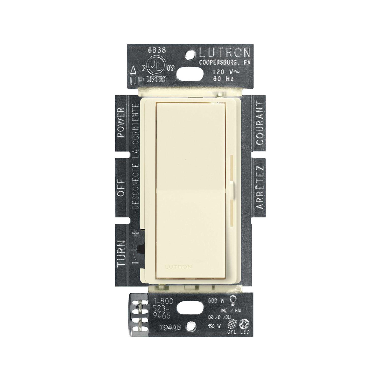 Lutron DVCL-153P-AL 3-Way/Single-Pole CFL/LED Diva Dimmer - Cheap Fitting