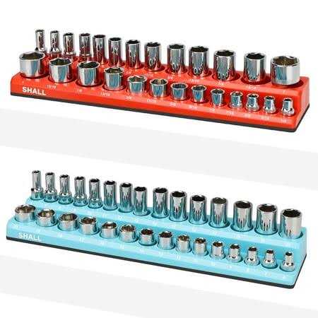 Shall Magnetic Socket Organizer Set 2-Piece SAE & Metric Socket Holders	Shall Magnetic Socket Organizer Set 2-Piece SAE & Metric Socket Holders - Cheap Fitting