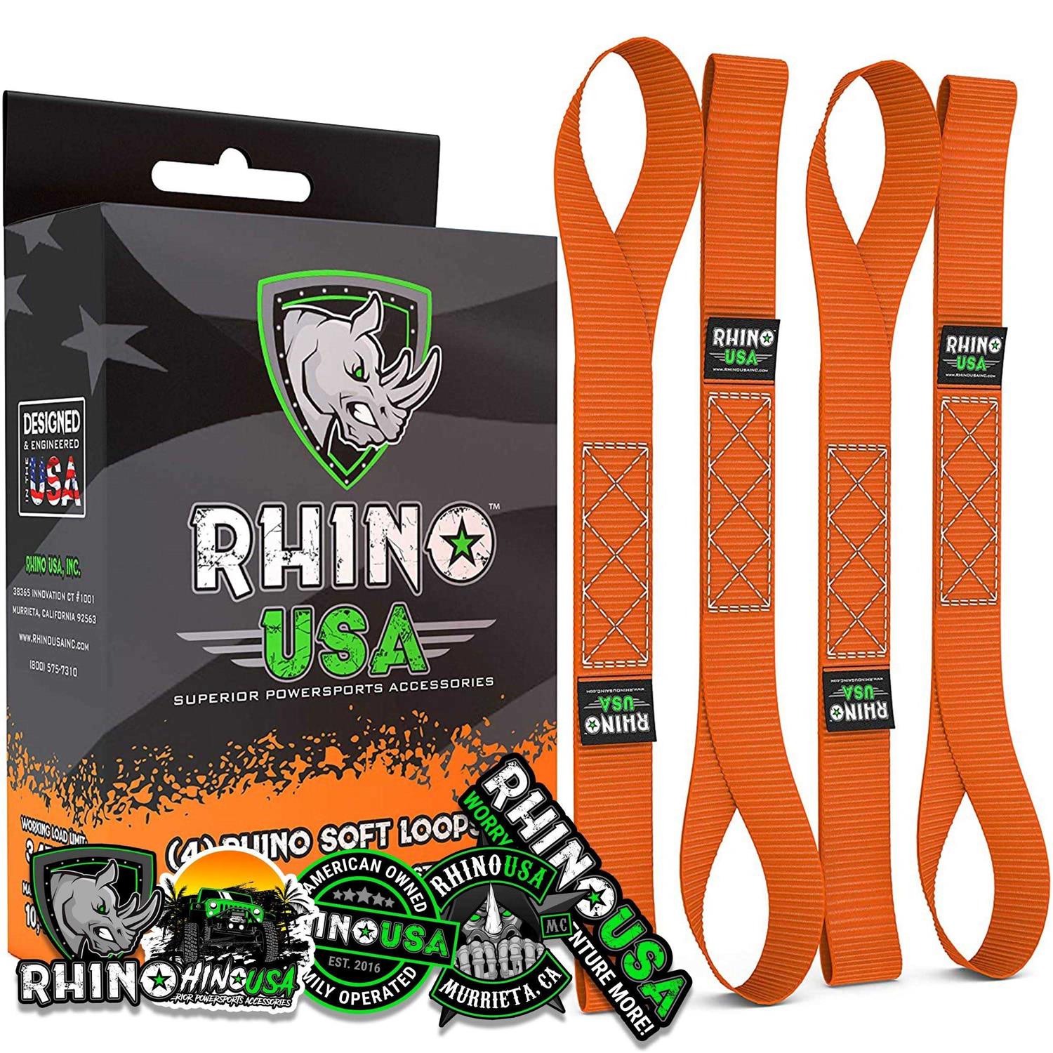 Rhino USA 1.7 inch x 17 inch Soft Loop Tie-Down Straps - Cheap Fitting
