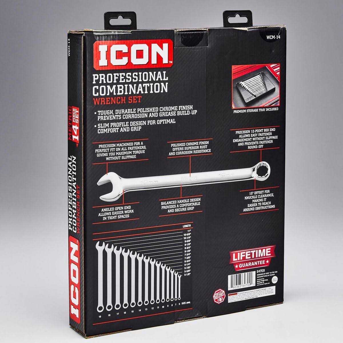Icon Professional Metric Combination Wrench Set - Cheap Fitting