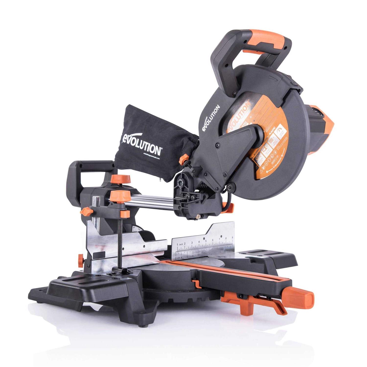 Evolution Power Tools R185SMS+ 7-1/4 Multi-Material Compound Sliding Miter Saw - Cheap Fitting