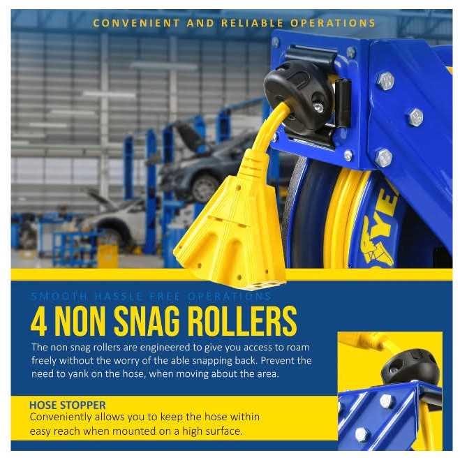 Goodyear Industrial Retractable Extension Cord Reel 12AWG x 50′ Ft TRI-GUR074 - Cheap Fitting