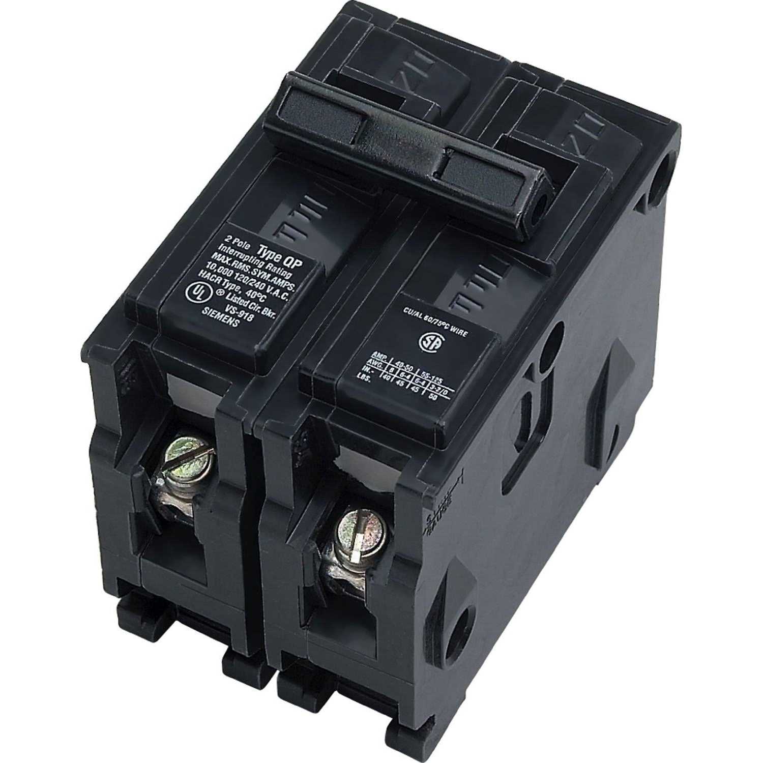 Siemens 100-Space Amp Double-Pole Type QP Circuit Breaker Q2100P - Cheap Fitting