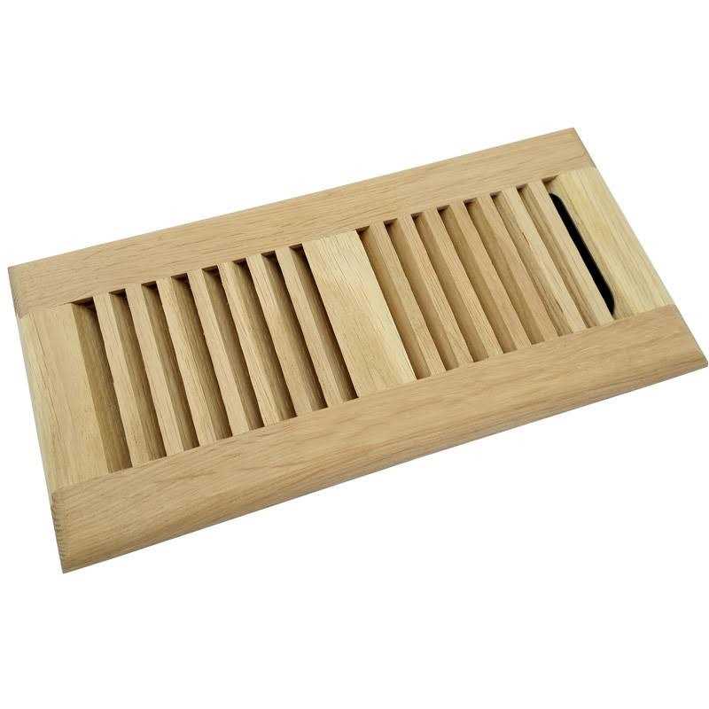 Homewell Red Oak Wood Floor Register Drop In Vent with Damper - Cheap Fitting