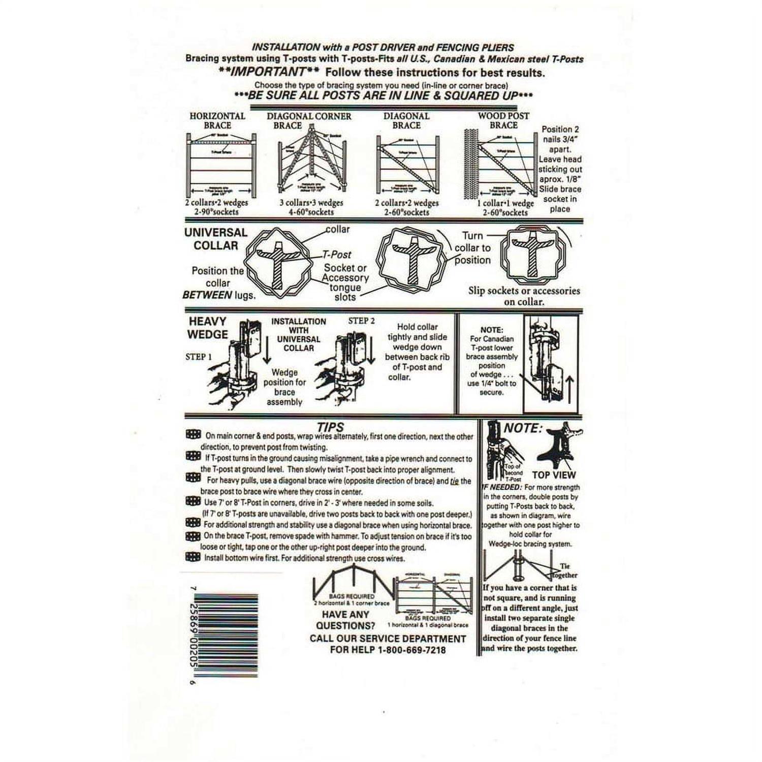 Wedge Loc 205 Corner & Inline Brace Set - Cheap Fitting