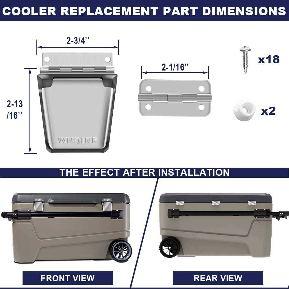 Cooler Stainless Steel Hinge & Latch Set, for Igloo Cooler Replacement Parts, Ice Chest Hinges, Latch Posts, and Screws	Cooler Stainless Steel Hinge & Latch Set, for Igloo Cooler Replacement Parts, Ice Chest Hinges, Latch Posts, and Screws - Cheap Fitting