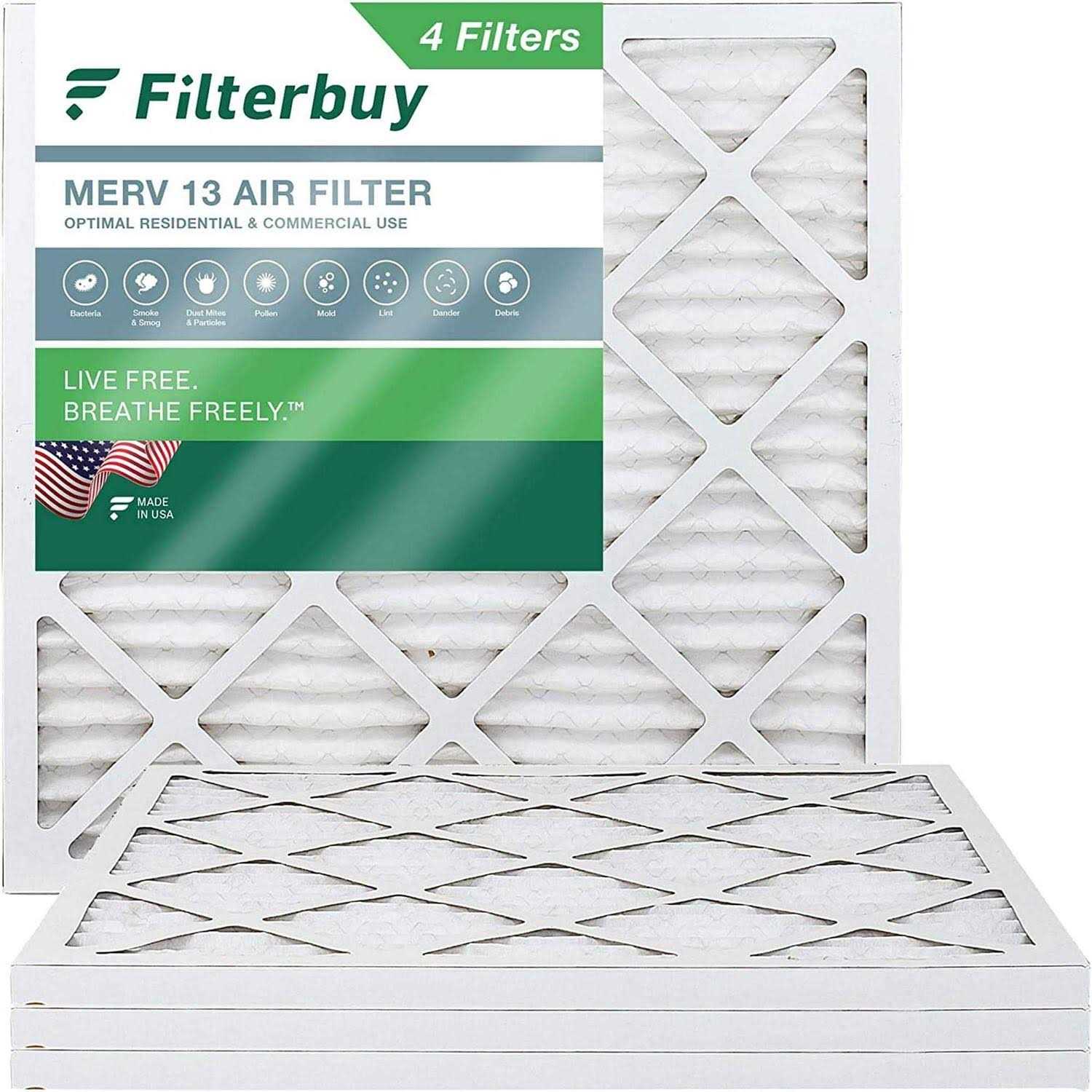 AFB MERV Pleated AC Furnace Air Filter. Pack Filters. 100% produced in The USA - Cheap Fitting