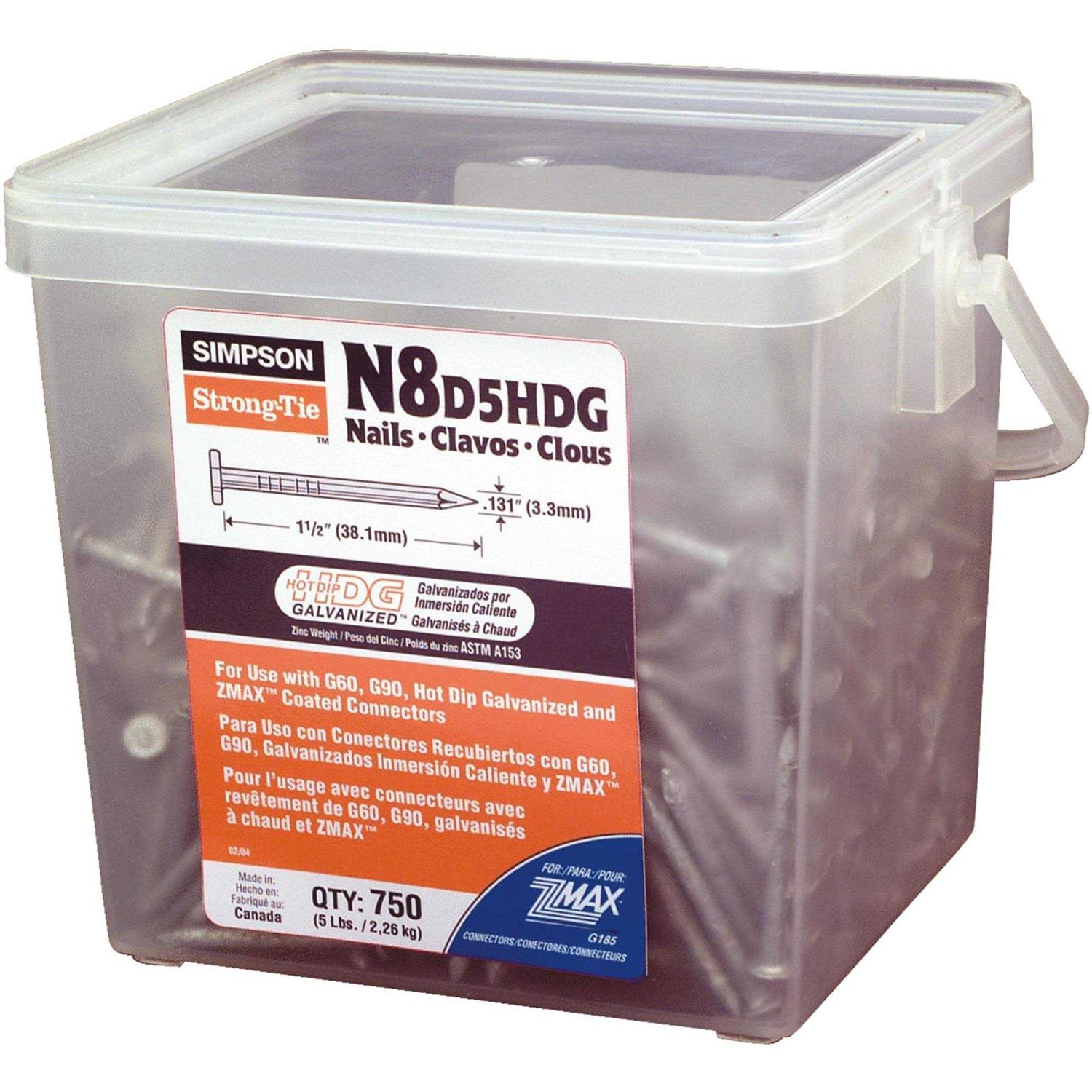 Simpson Strong Tie N8d5hdg-r 5 Pound N8D Nails - Cheap Fitting