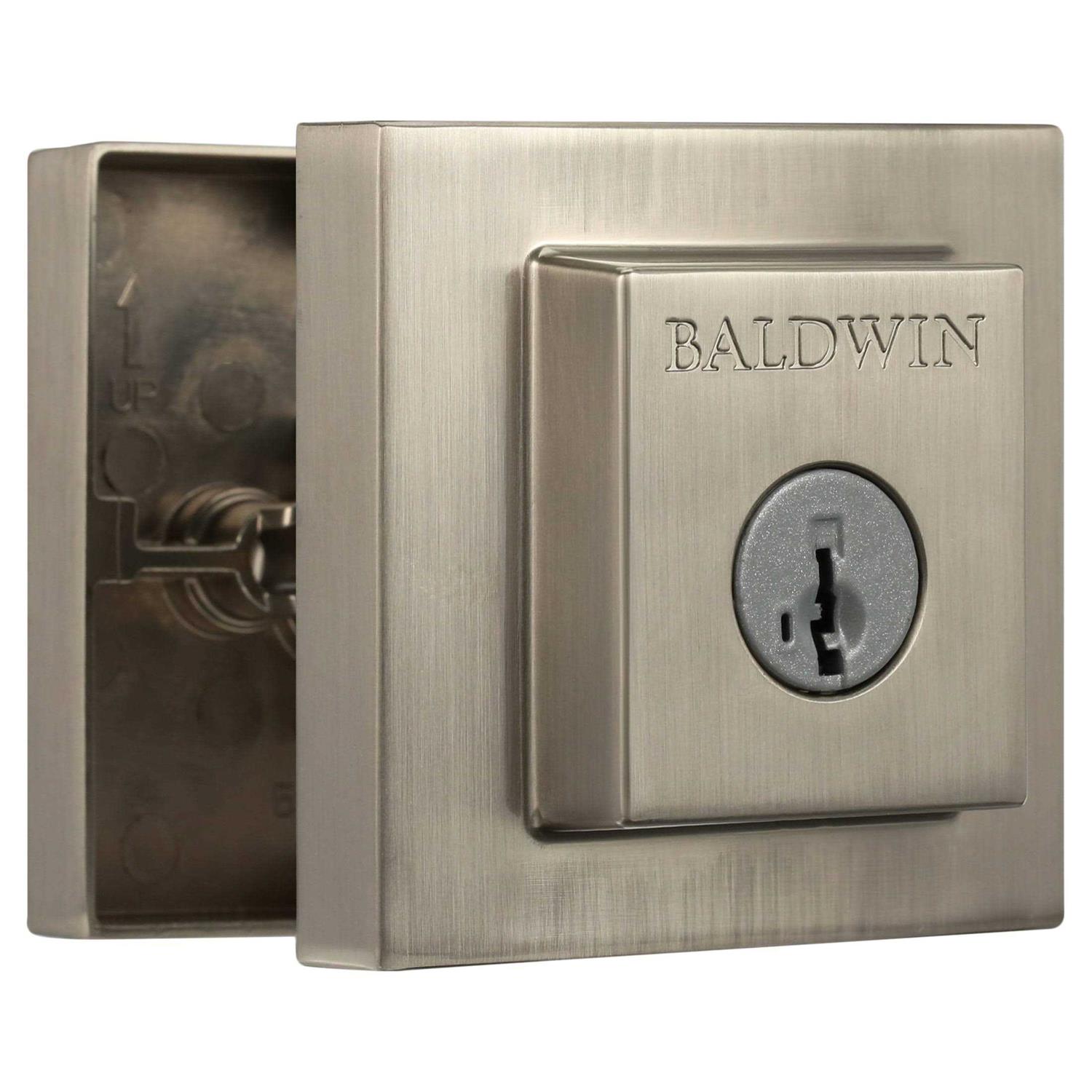Baldwin 93800-013 Prestige Spyglass Single Cylinder Deadbolt Satin Nickel - Cheap Fitting