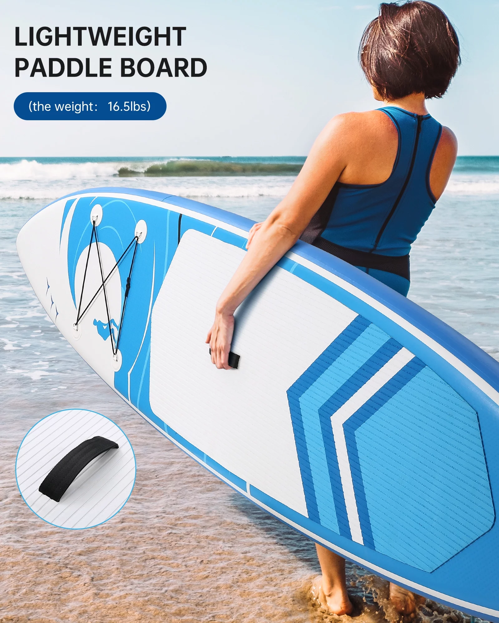 Marnur Inflatable Paddle Board Stand up Paddle Board 10' SUP 6 in.Thick Board Carry Bag & Fast Pumping Green - Cheap Fitting
