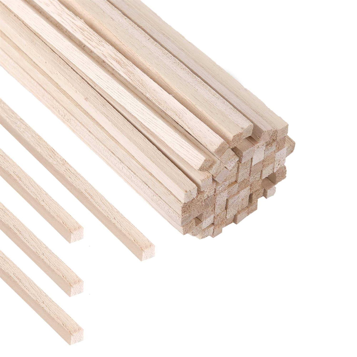 12” x Square Wood Dowel Rods Hardwood Square Sticks for DIY Projects - Cheap Fitting