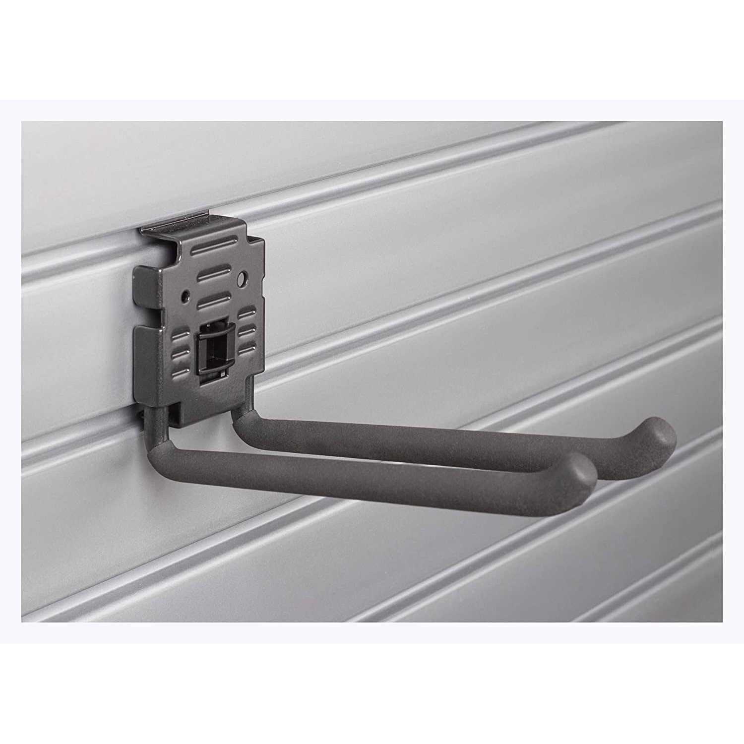 HandiWall Double Hook with Locking Bracket for Tool Storage on Garage Slatwall Panels - Cheap Fitting