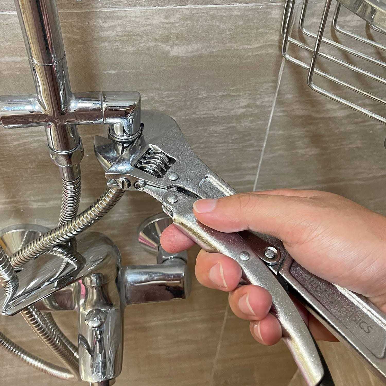 Amazon Basics Locking Adjustable Wrench 10 inch x 2.7 inch x 0.75 inch - Cheap Fitting