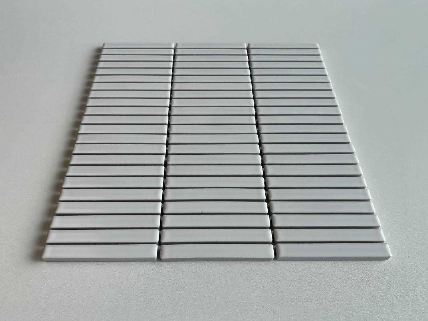 3.5 x 0.5 Micro-beveled Porcelain Mosaic Sheet Tile The Mosaic Factory - Cheap Fitting