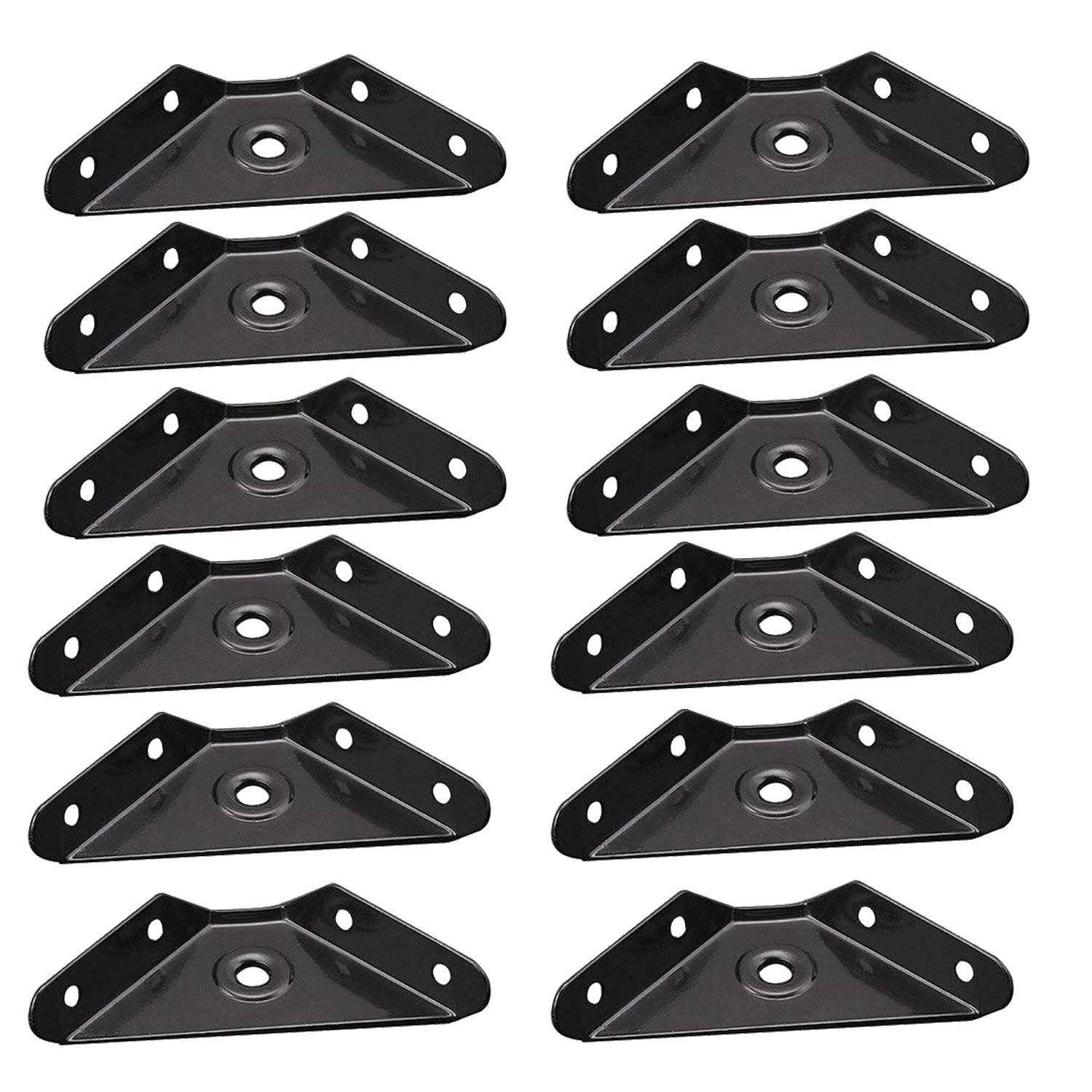 HOWDIA 12 Pcs Steel Corner Braces Joint Trapeziform Angle Code Brackets Corner Brace Support Bracket Fastener - Cheap Fitting
