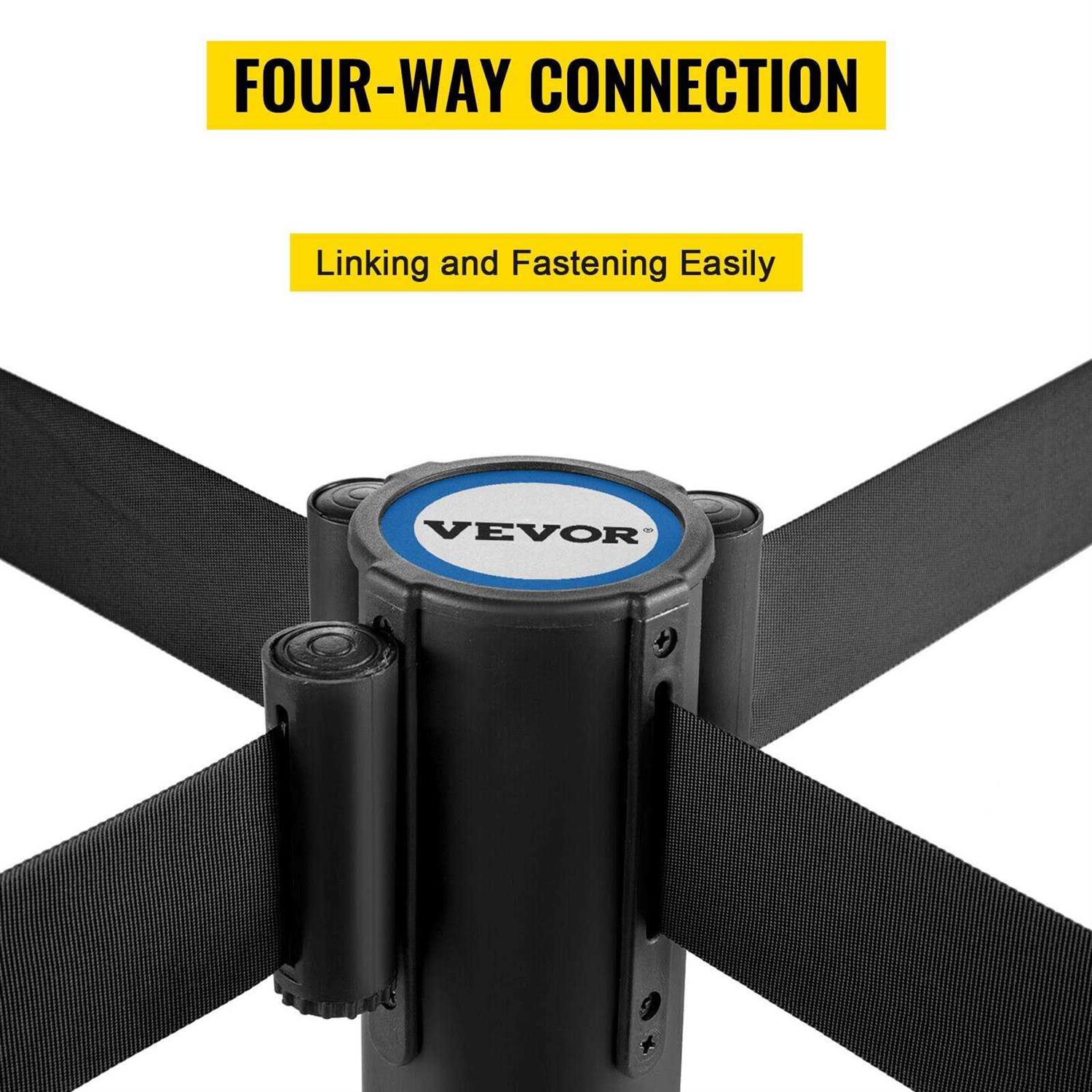 VEVOR Crowd Control Stanchion Set, Stanchion Set with 6.6 ft/2 m - Cheap Fitting