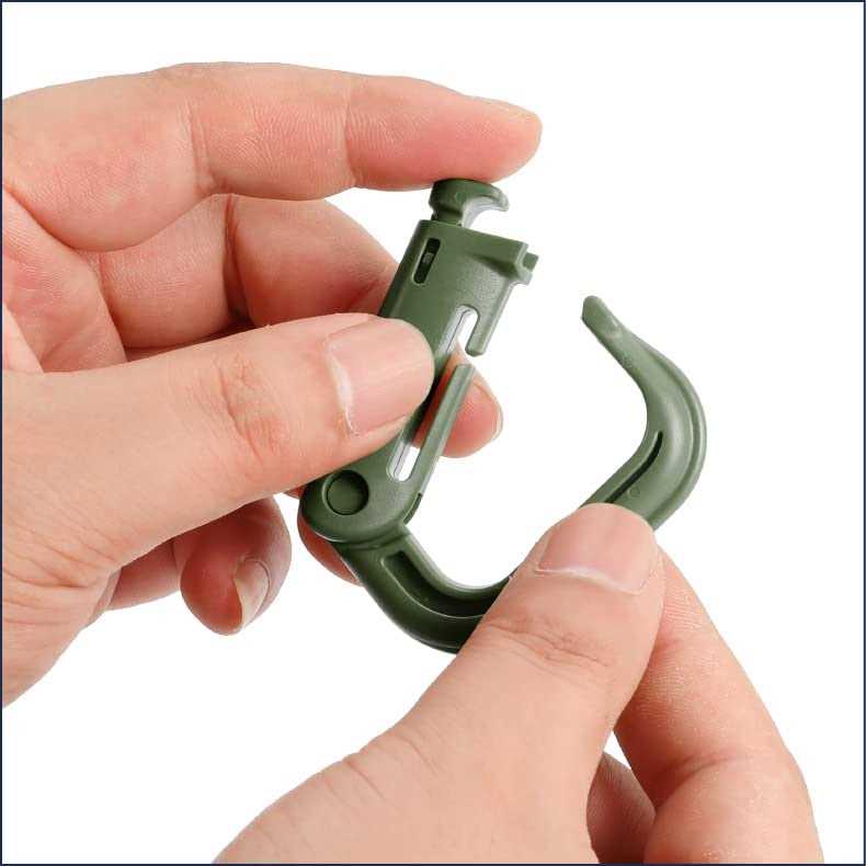 FRTKK Molle Accessories Kit of 34 Attachments for Tactical Backpack Belt Vest D-Ring Locking Gear Clip for 1“ Webbing Strap - Cheap Fitting