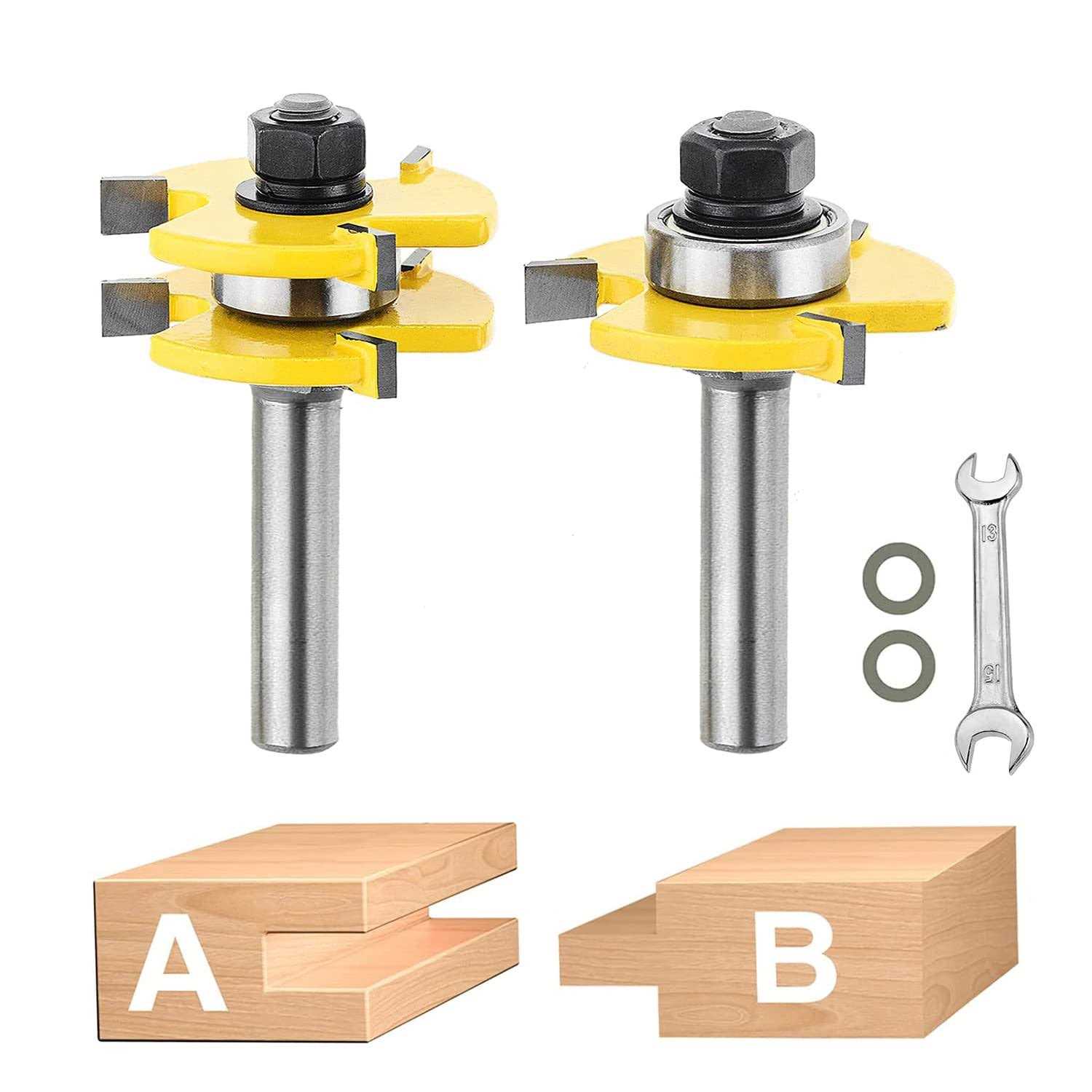 Tongue and Groove Router Bit Set - Cheap Fitting