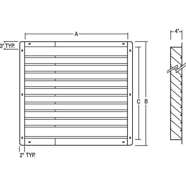 Dayton Louver Intake 18-24 3C972 - Cheap Fitting