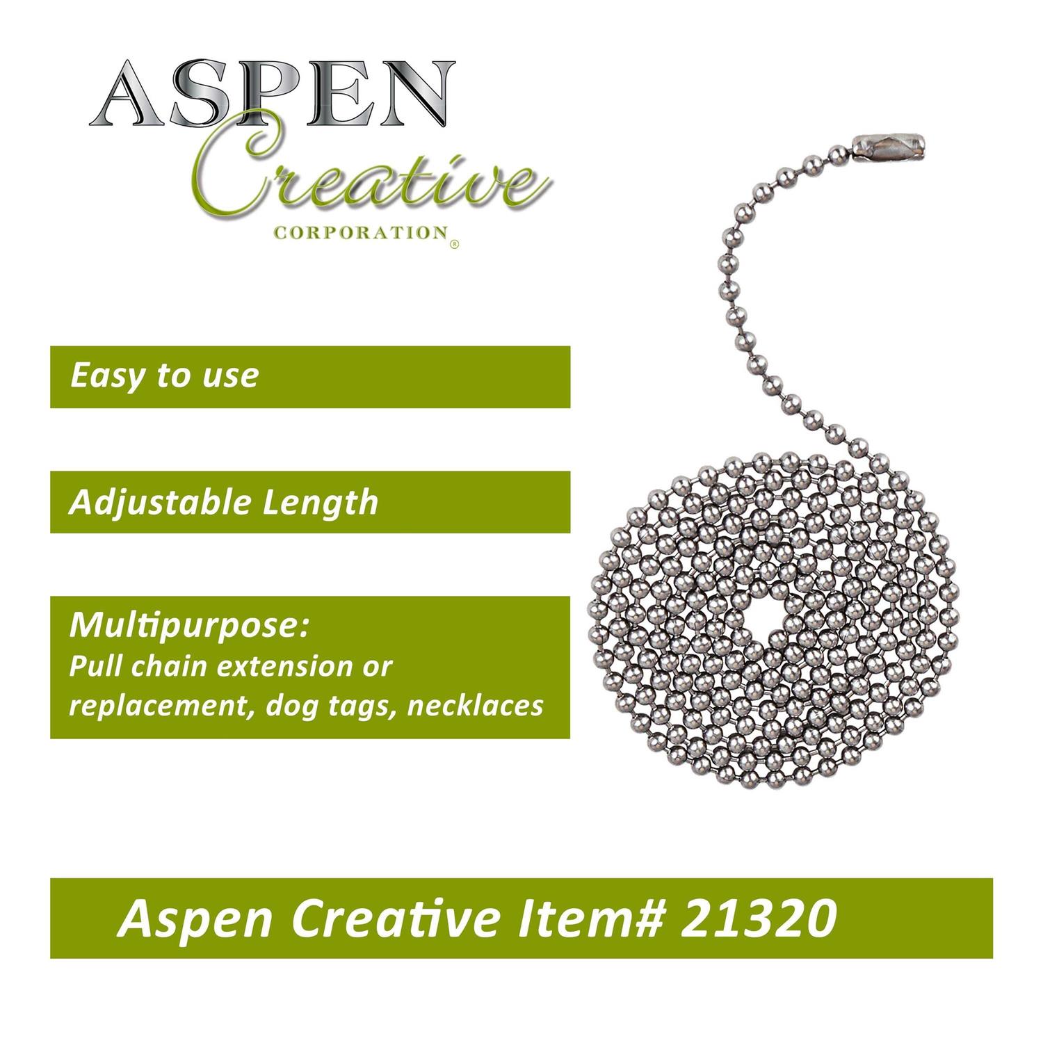 Aspen Creative 3-Feet Beaded Pull Chain with Connector - Cheap Fitting