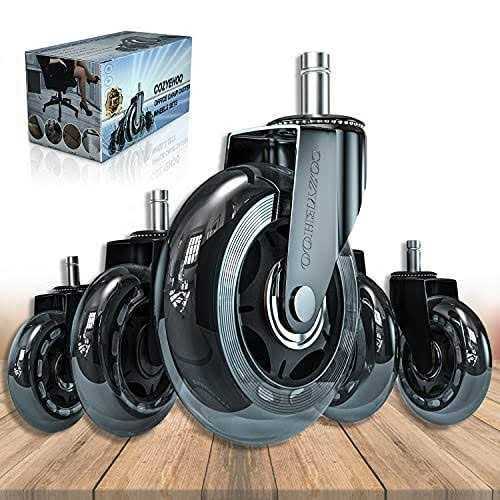 COZYEHOO Office Chair Wheels Heavy-Duty Caster Wheels 3 Inch Replacement Wheels for Office Chair - Cheap Fitting