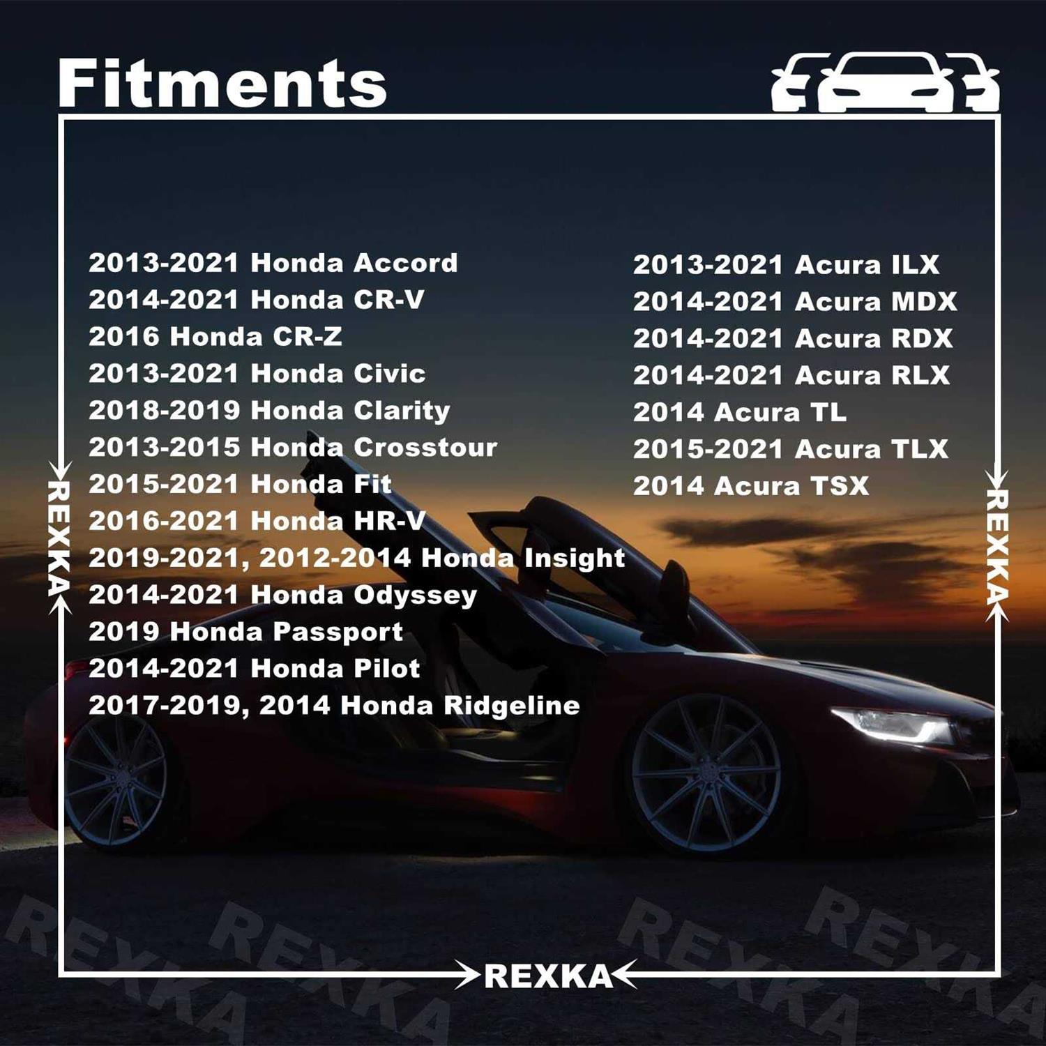 Rexka Rear Front Bumper Cover Fender Grille Under Cover Push-Type Retainer Clip Fastener Rivet 91505-TM8-003 for Honda Acura - Cheap Fitting