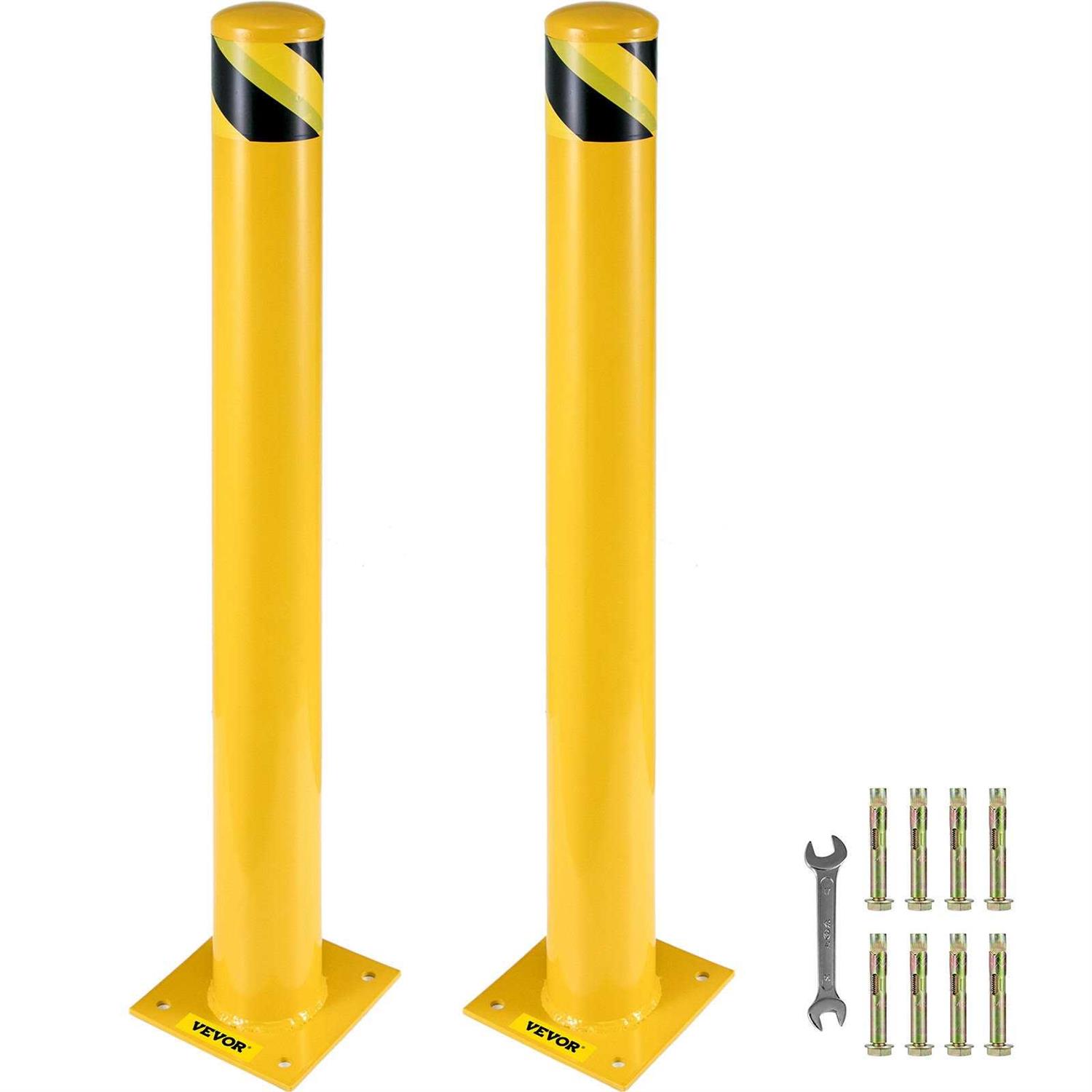 VEVOR 42-in Safety Bollard 5.5-in O.D 42-in Steel Not Lighted Bollard AQZYCHS425.52HFZBV0 - Cheap Fitting