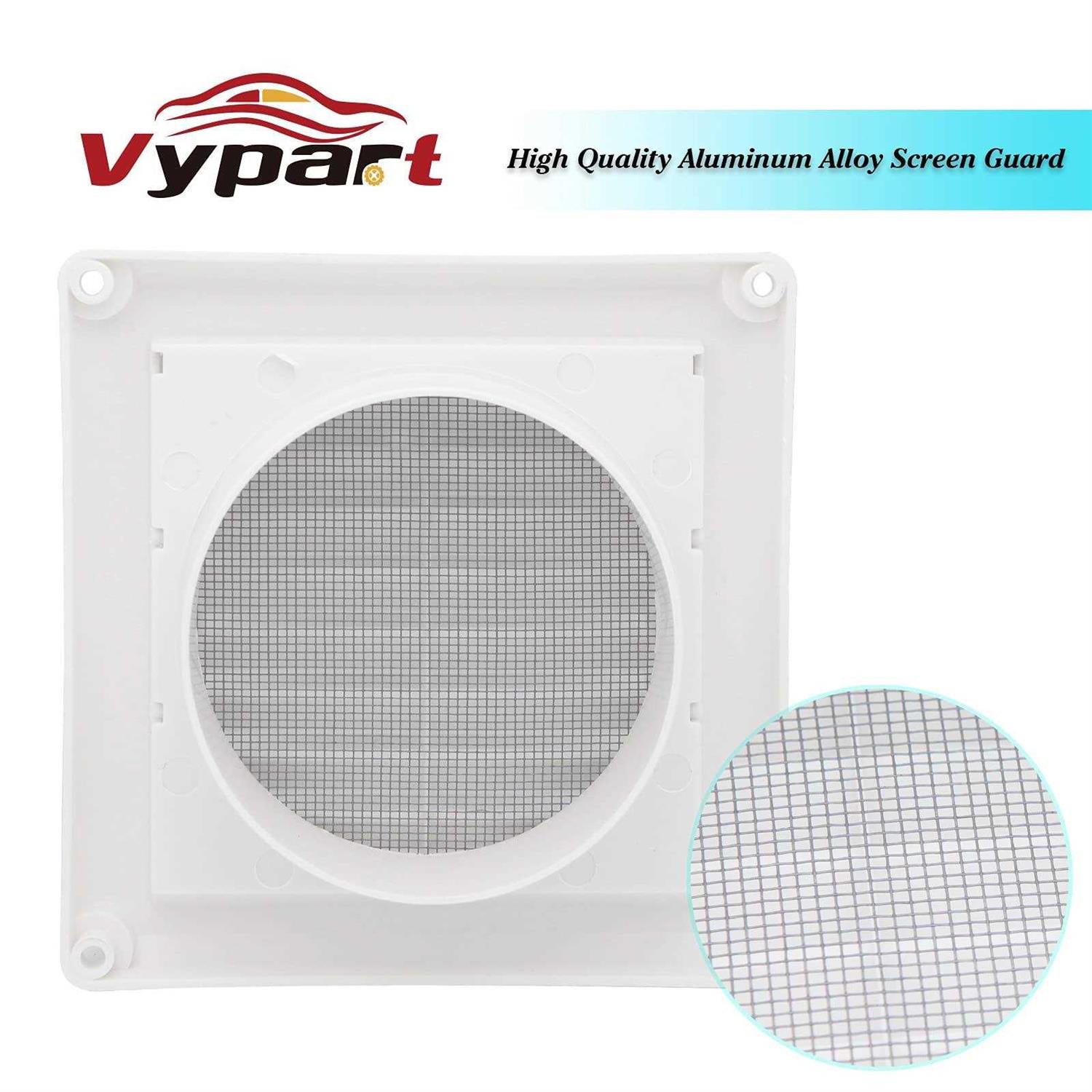 4 Louvered Vent Cover by Vypart Exterior Wall Air Vent Cap Replacement with Fabric Fine Screen,Vent Louvered Outdoor Dryer Vent Cover with 4 Screws - Cheap Fitting